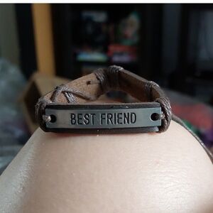 Faux leather best friend bracelet (unisex)